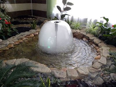 Декоративные фонтаны в интерьере.